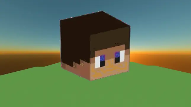 Image of a bloxd head in bloxd
